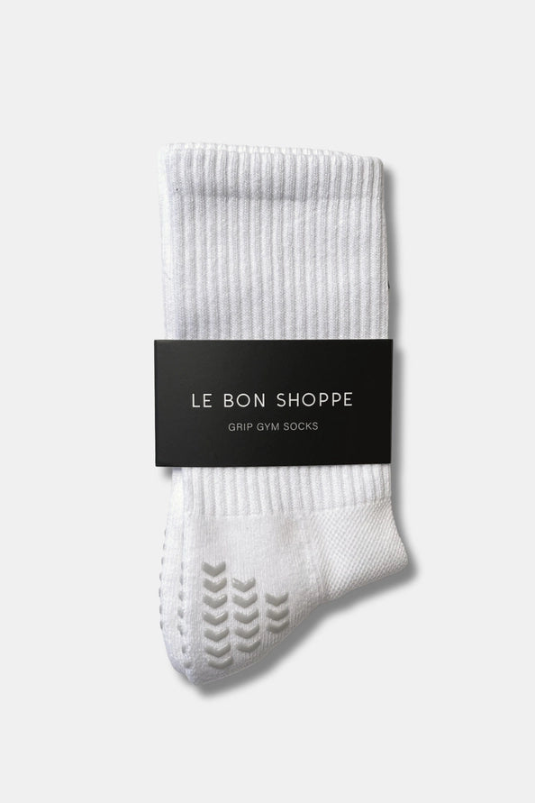 LE BON SHOPPE GYM GRIP SOCKS - WHITE