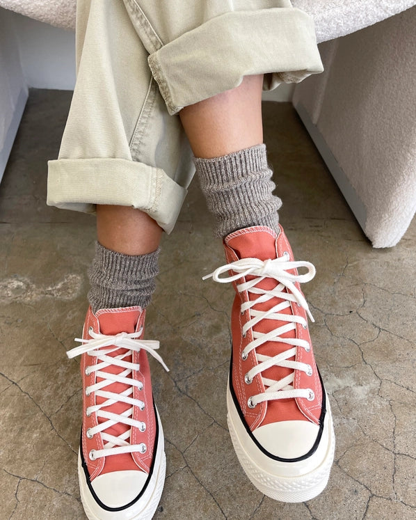 LE BON SHOPPE WINTER SPARKLE SOCKS - NUTMEG