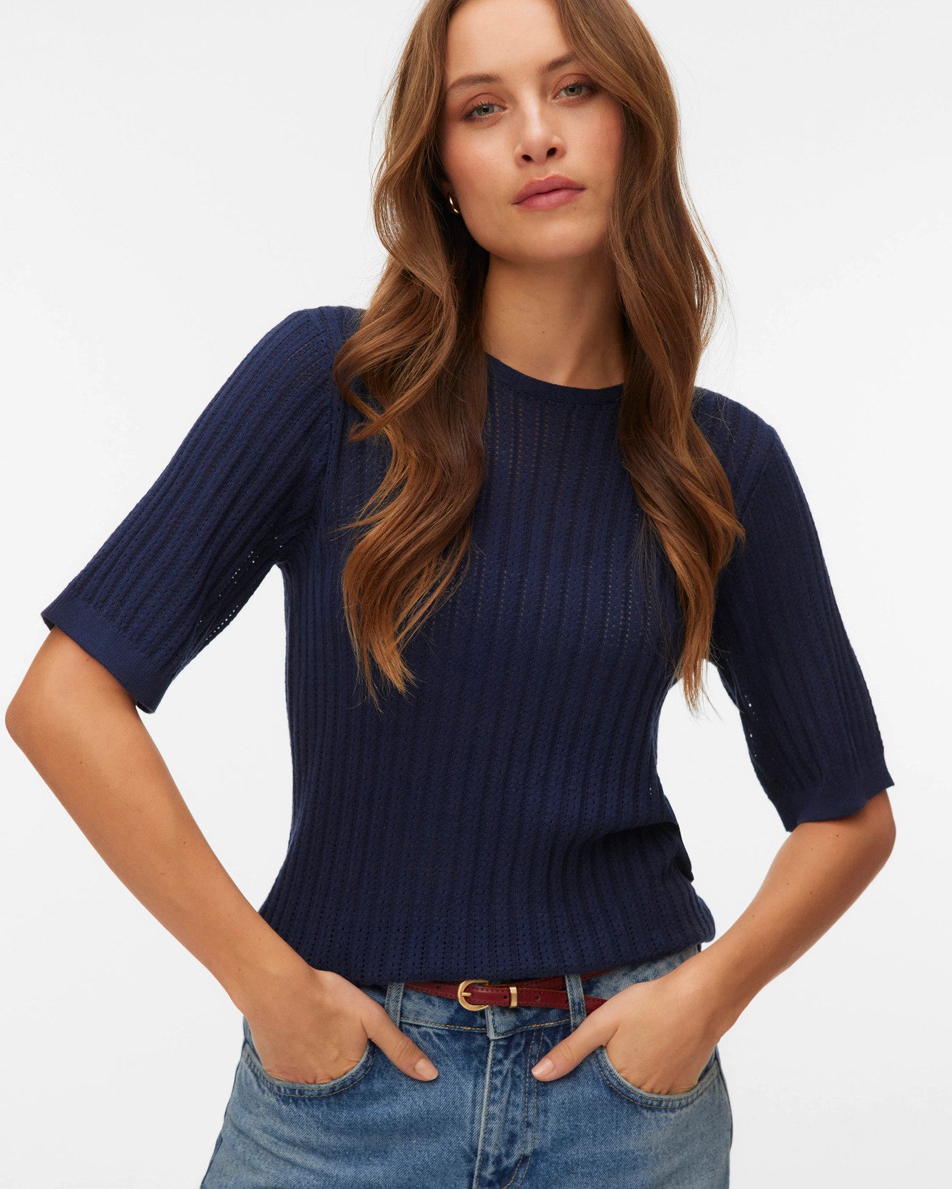 VM LEXSUN O NECK TIE TEE - NAVY BLAZER