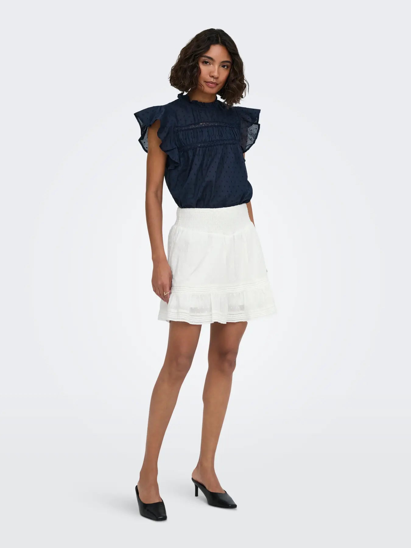 ONLY KATTI WOVEN SKORT - CLOUD DANCER