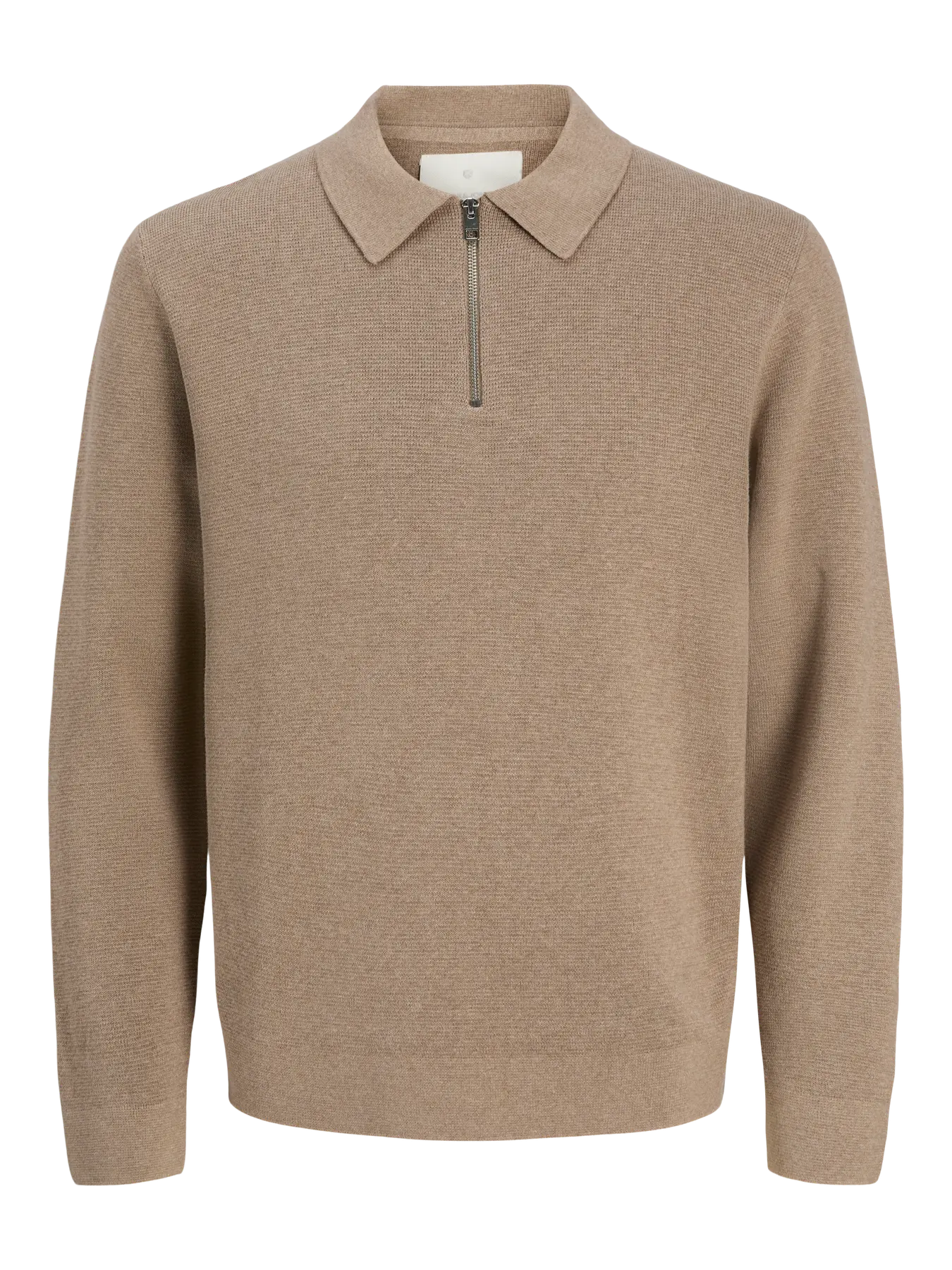 JJ MILANO KNIT ZIP POLO PULLOVER - GRIEGE