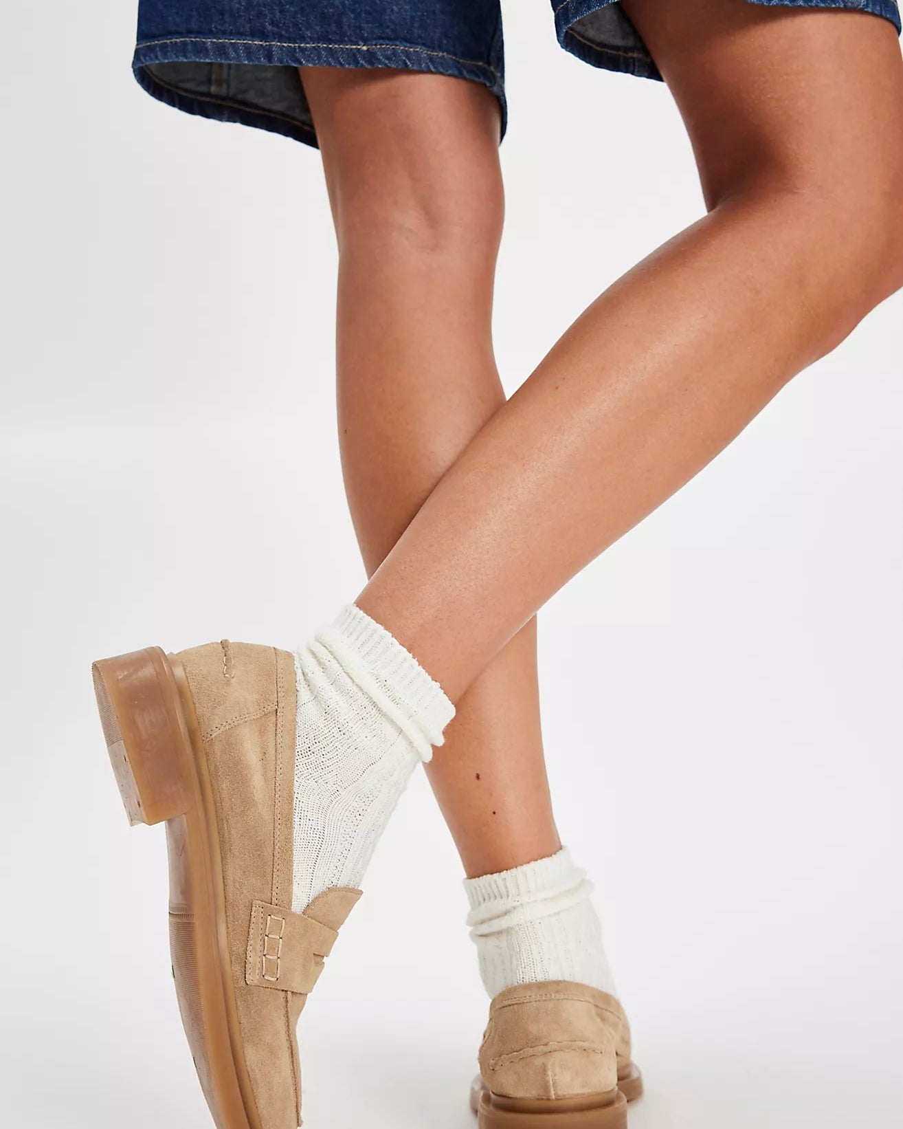 FREE PEOPLE LANA LOAFER - TAUPE SUEDE
