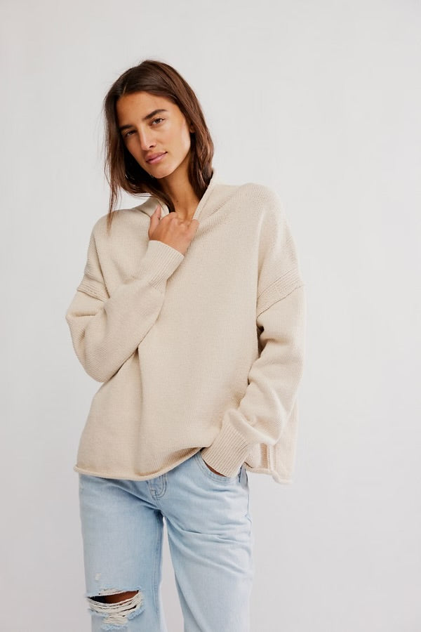 FREE PEOPLE TORRES ROLL NECK - SUGAR SWIZZLE