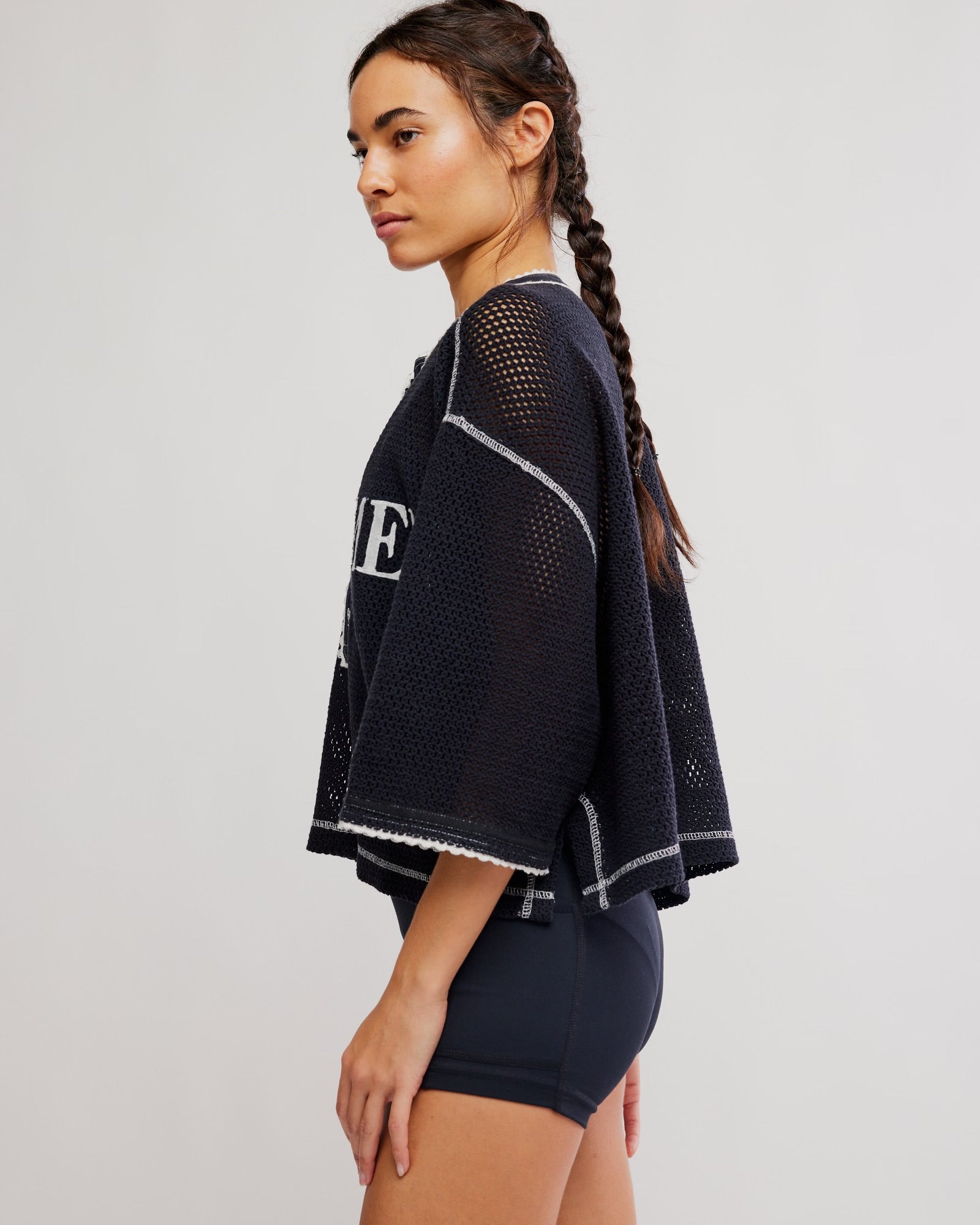 FREE PEOPLE CAMP OUT TEE - BLACK