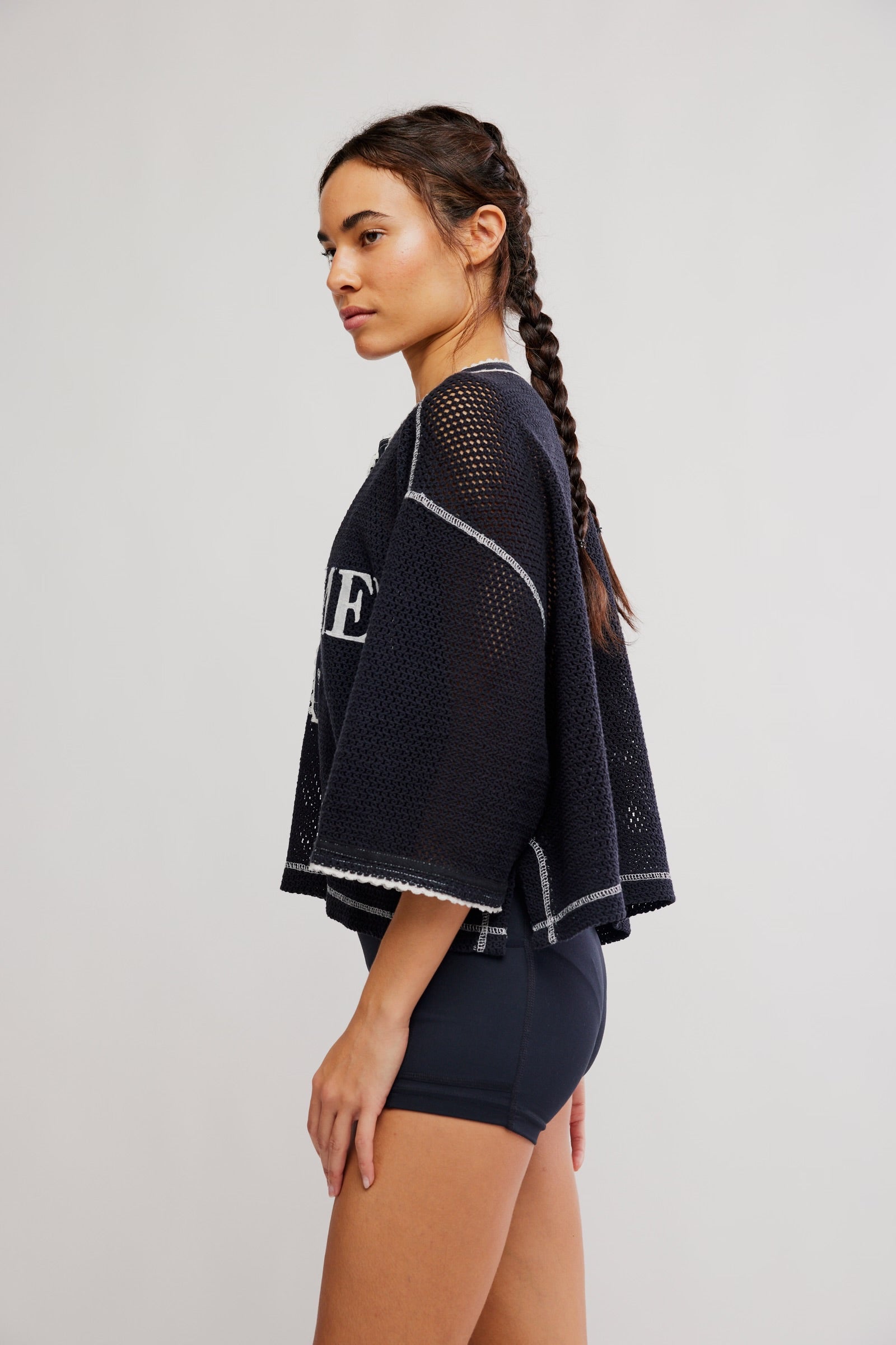 FREE PEOPLE CAMP OUT TEE - BLACK