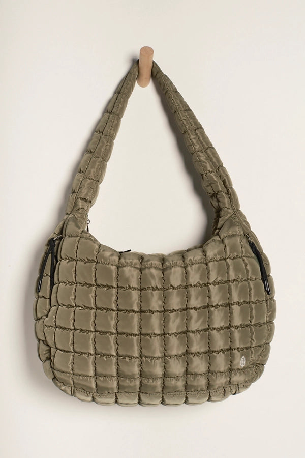 FREE PEOPLE CARR QUILTED BAG - SEARGRASS