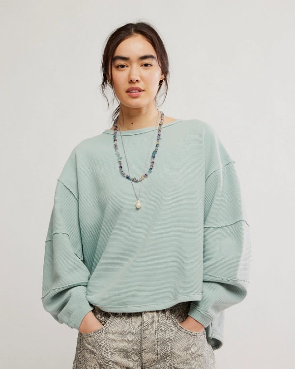 FREE PEOPLE TOTAL ECLIPSE TEE - POLOR FOG