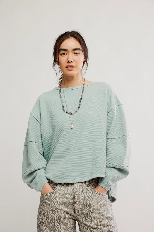 FREE PEOPLE TOTAL ECLIPSE TEE - POLOR FOG