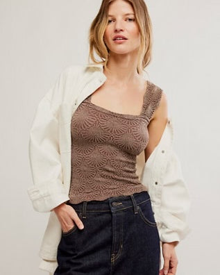 FREE PEOPLE LOVE LETTER TANK - PINECONE