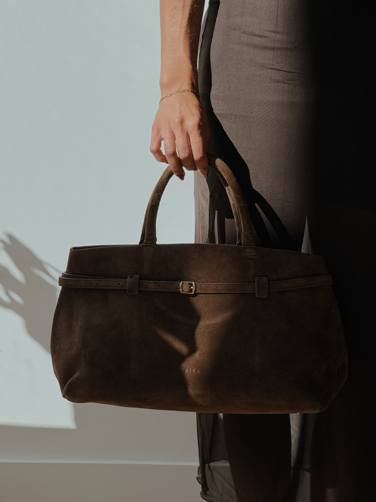 RISA MONROE CLASSIC SATCHEL - CHOCOLATE