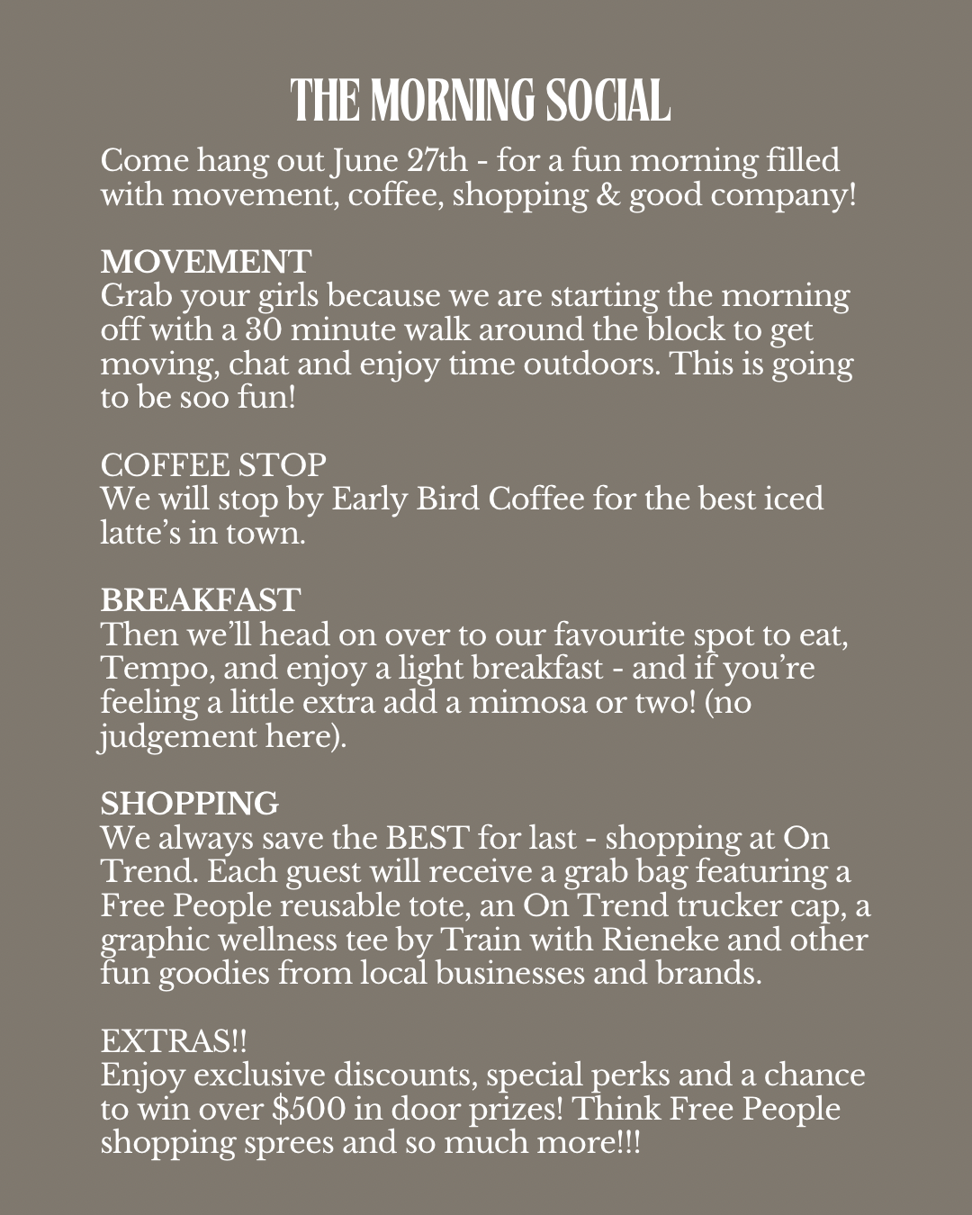 THE MORNING SOCIAL - JUNE 27TH