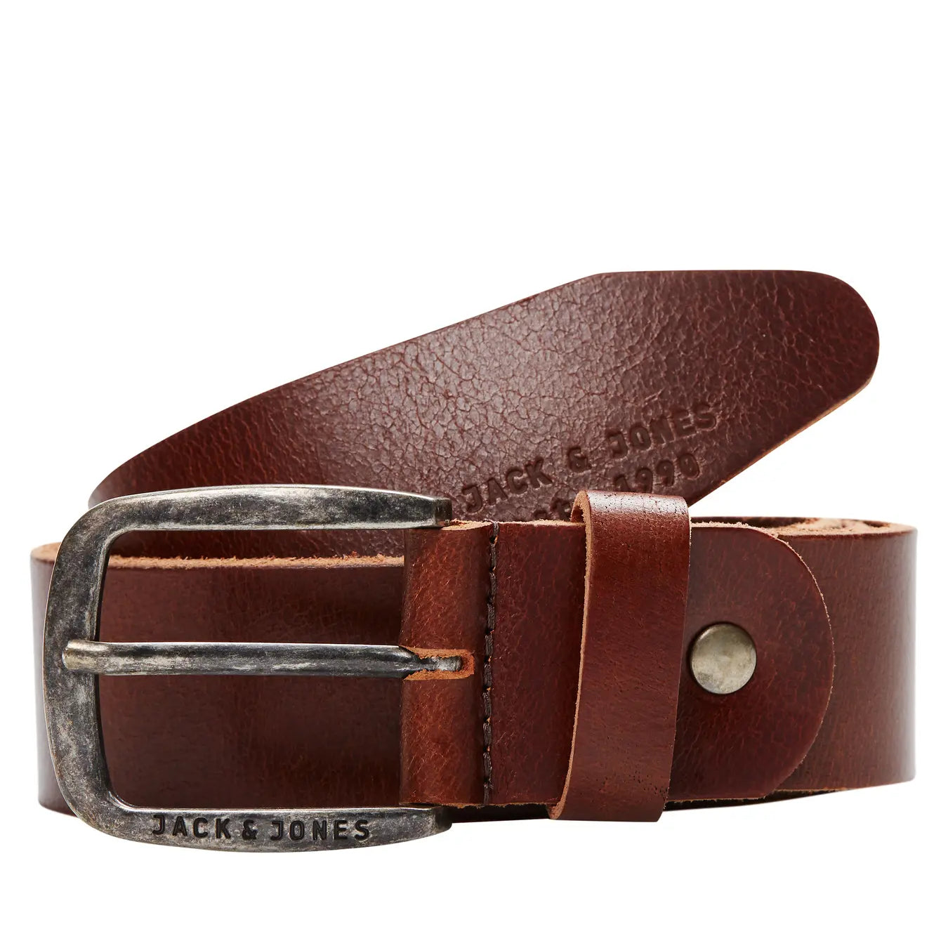 JJ PAUL LEATHER BELT - BLACK COFFEE