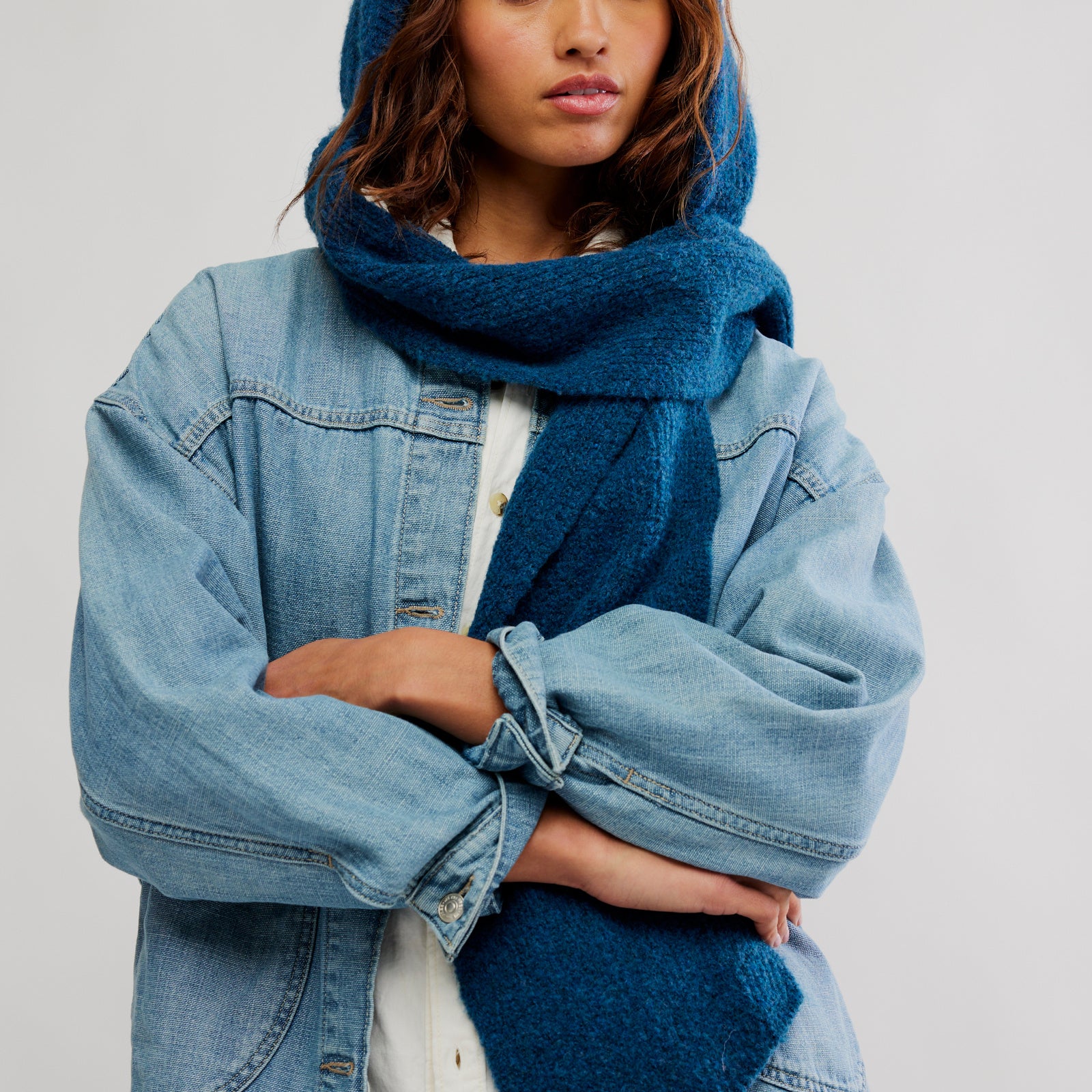 FREE PEOPLE EXTRA LARGE BALABONNET - NAVY