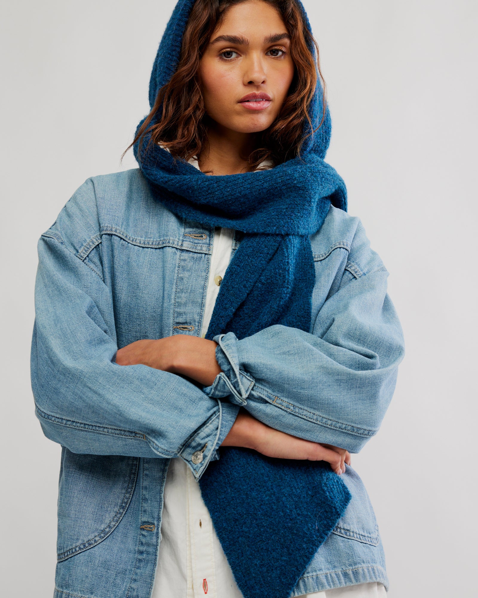 FREE PEOPLE EXTRA LARGE BALABONNET - NAVY
