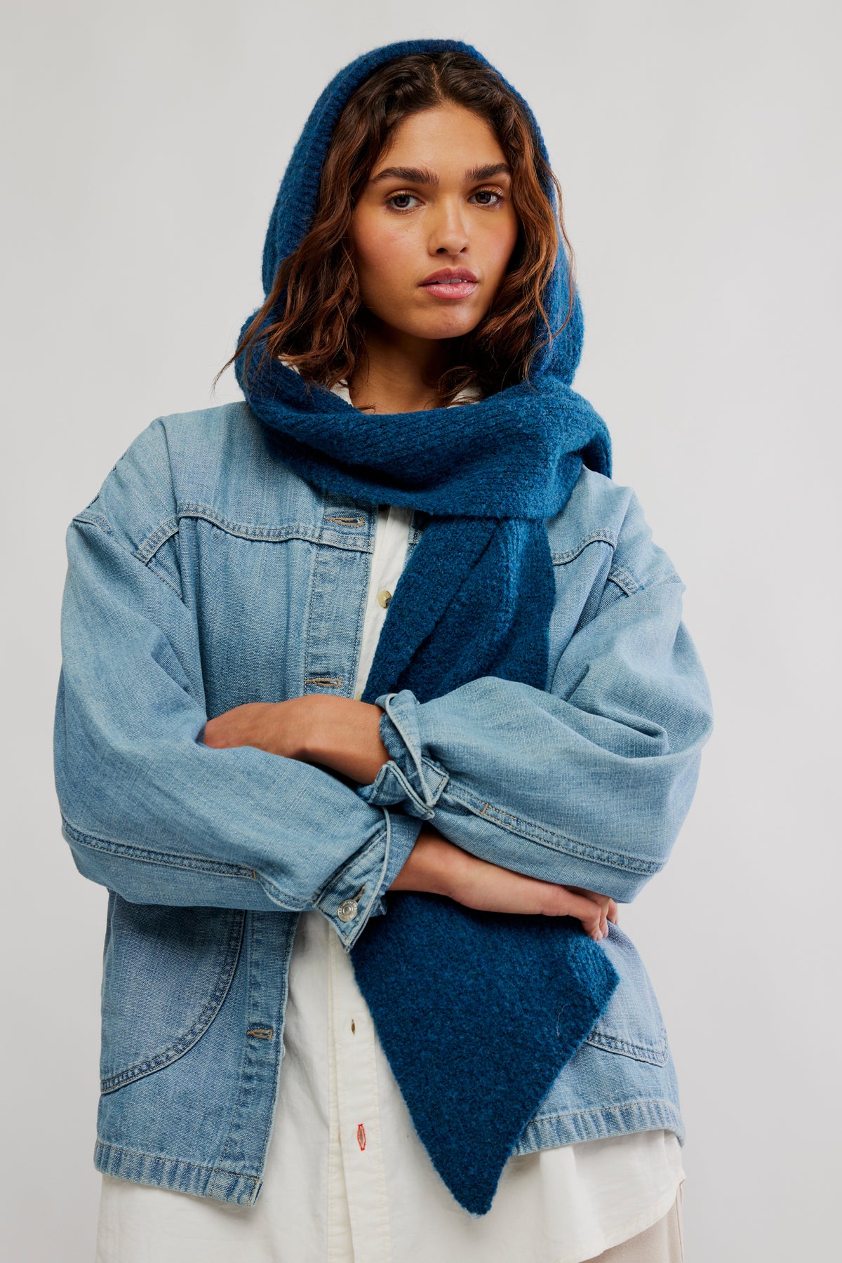 FREE PEOPLE EXTRA LARGE BALABONNET - NAVY