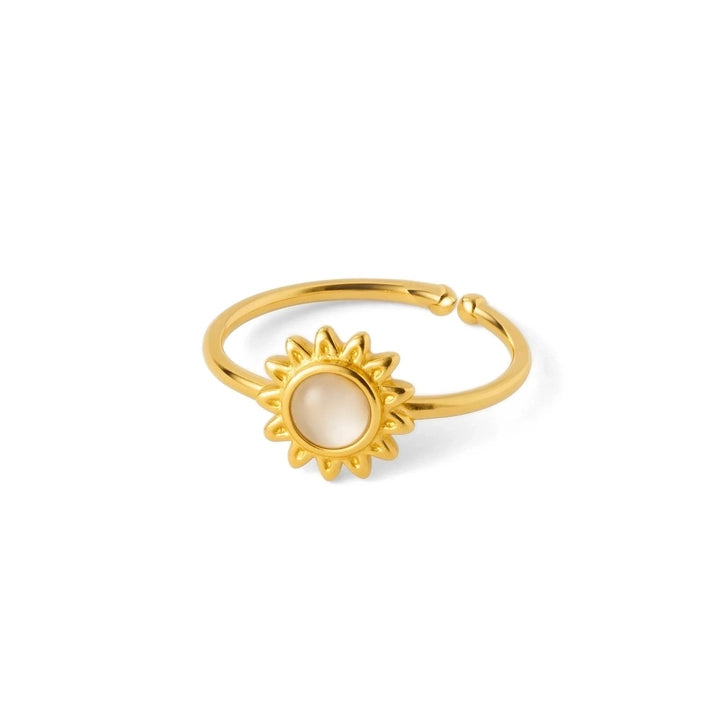 SUNNY SUNDAY SUNNY ADJUSTABLE RING - WHITE