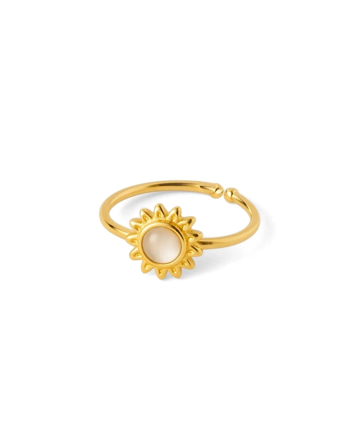 SUNNY SUNDAY SUNNY ADJUSTABLE RING - WHITE