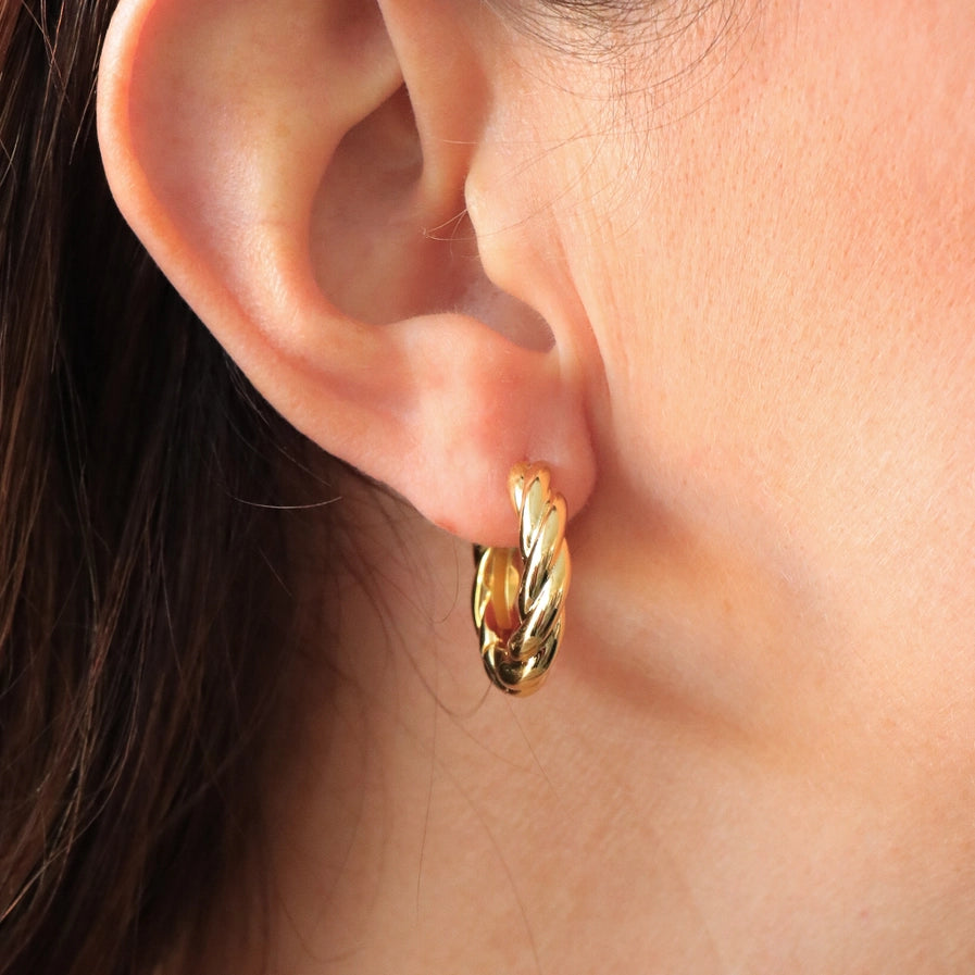 ORSATO TWISTED CHUNKY HOOPS - GOLD