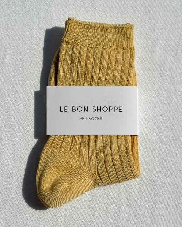 LE BON SHOPPE HER SOCKS - BUTTERCUP