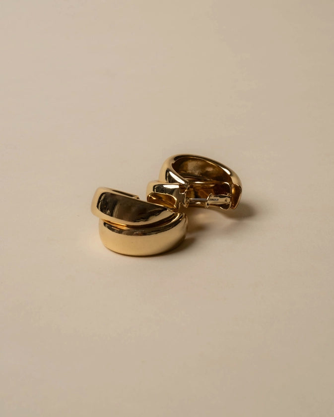 TESS DOUBLE LOOP HOOPS - GOLD