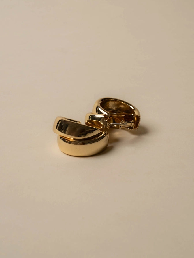 TESS DOUBLE LOOP HOOPS - GOLD