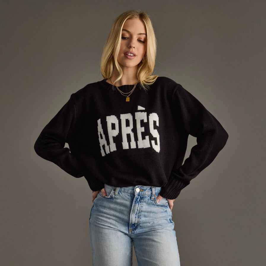 APRES KNIT SWEATER - BLACK