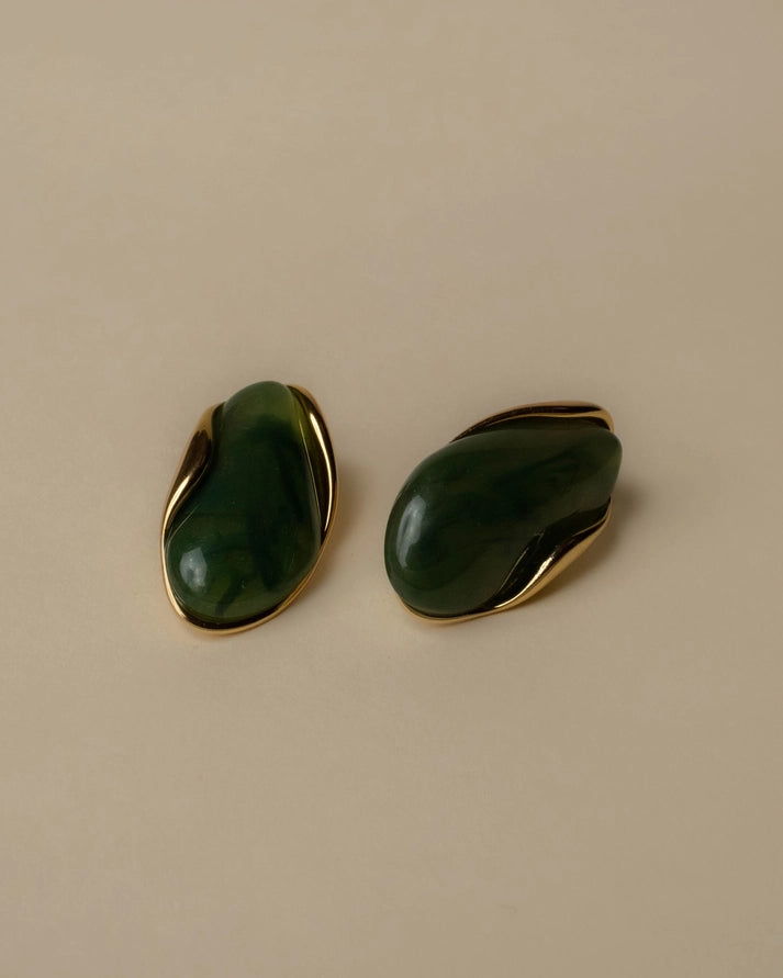 OMARI ORGANIC EARRINGS - GOLD