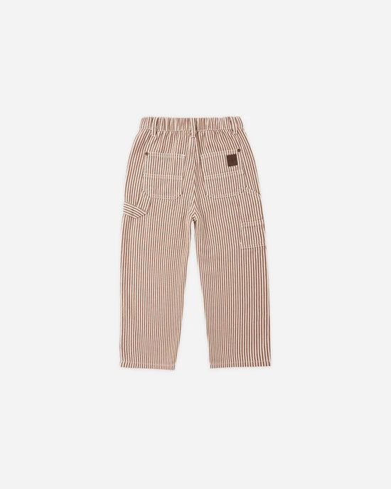 RYLEE + CRU UTILITY PANT - CLAY STRIPE