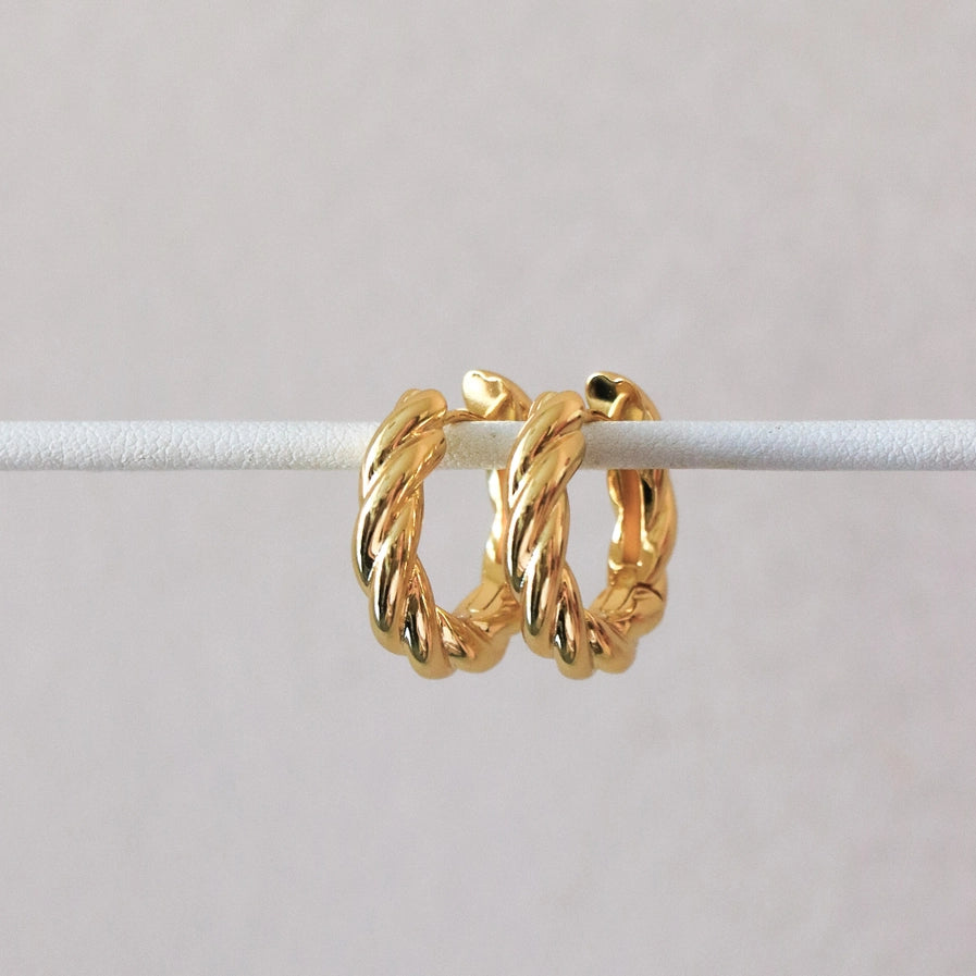 ORSATO TWISTED CHUNKY HOOPS - GOLD