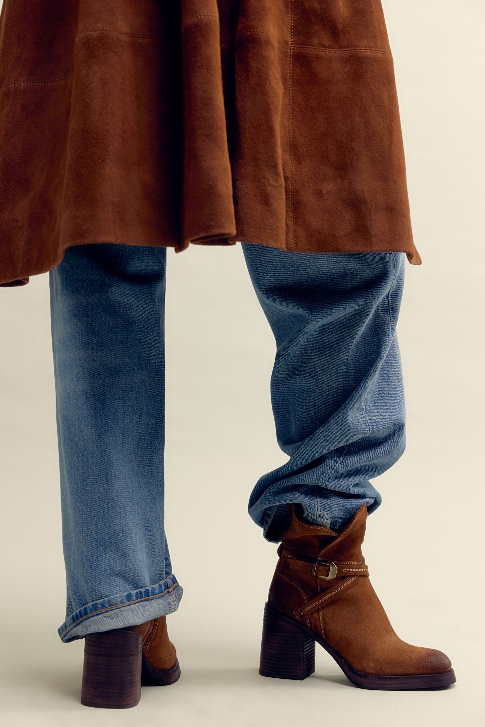 FREE PEOPLE LANDRY PLATFORM BOOT - FADED TOBACCO SUEDE
