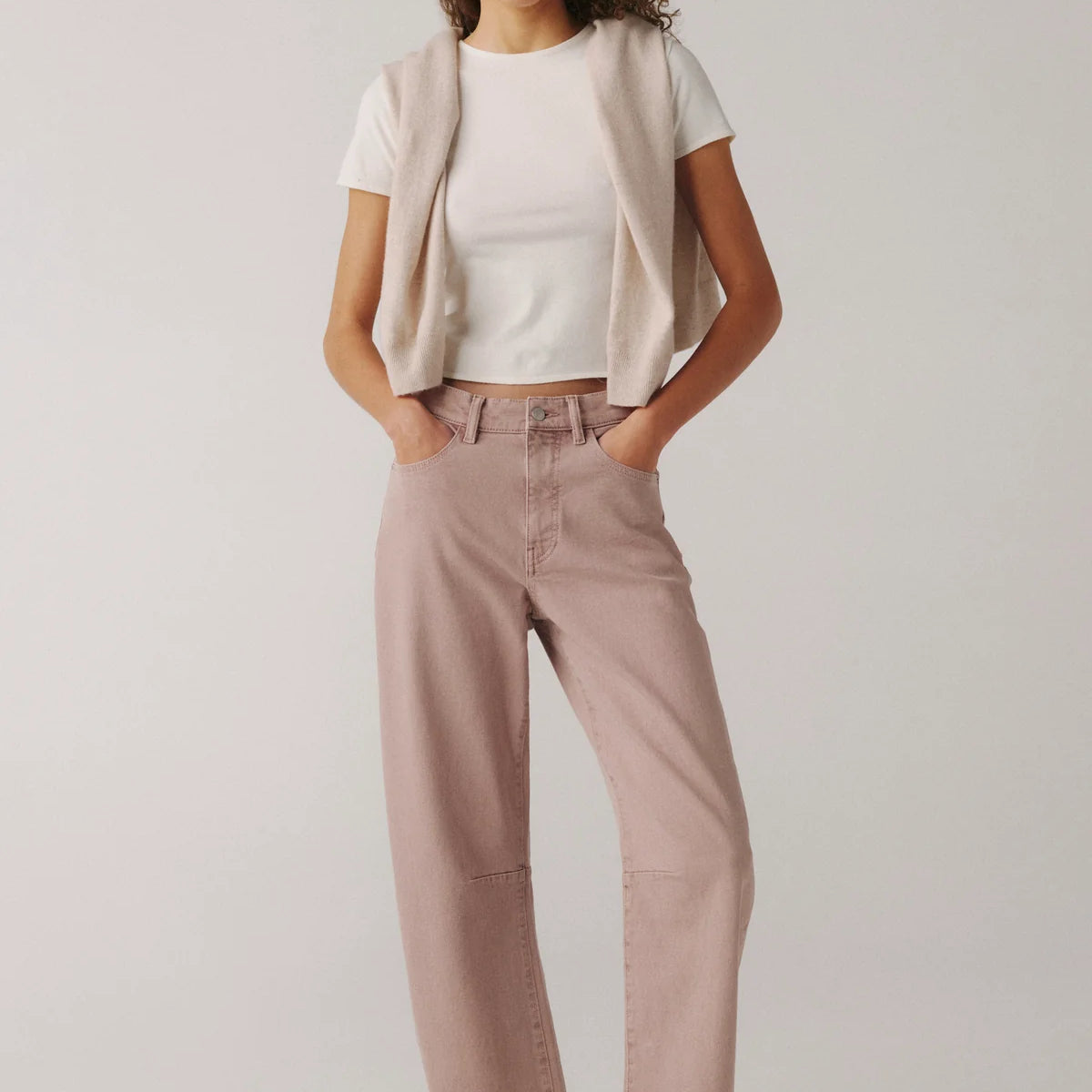 WARP + WEFT BNA BARREL JEANS - ROSEWOOD