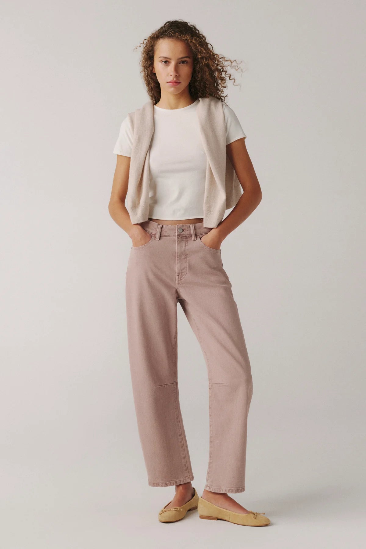 WARP + WEFT BNA BARREL JEANS - ROSEWOOD