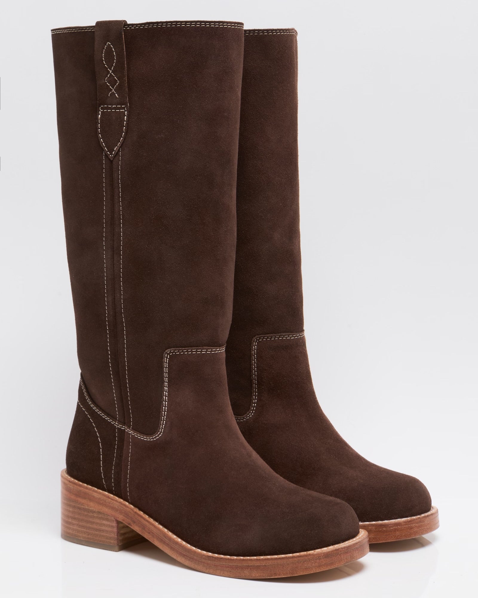FREE PEOPLE BLAZE PULL ON BOOTS - WEATHERED MINK SUEDE