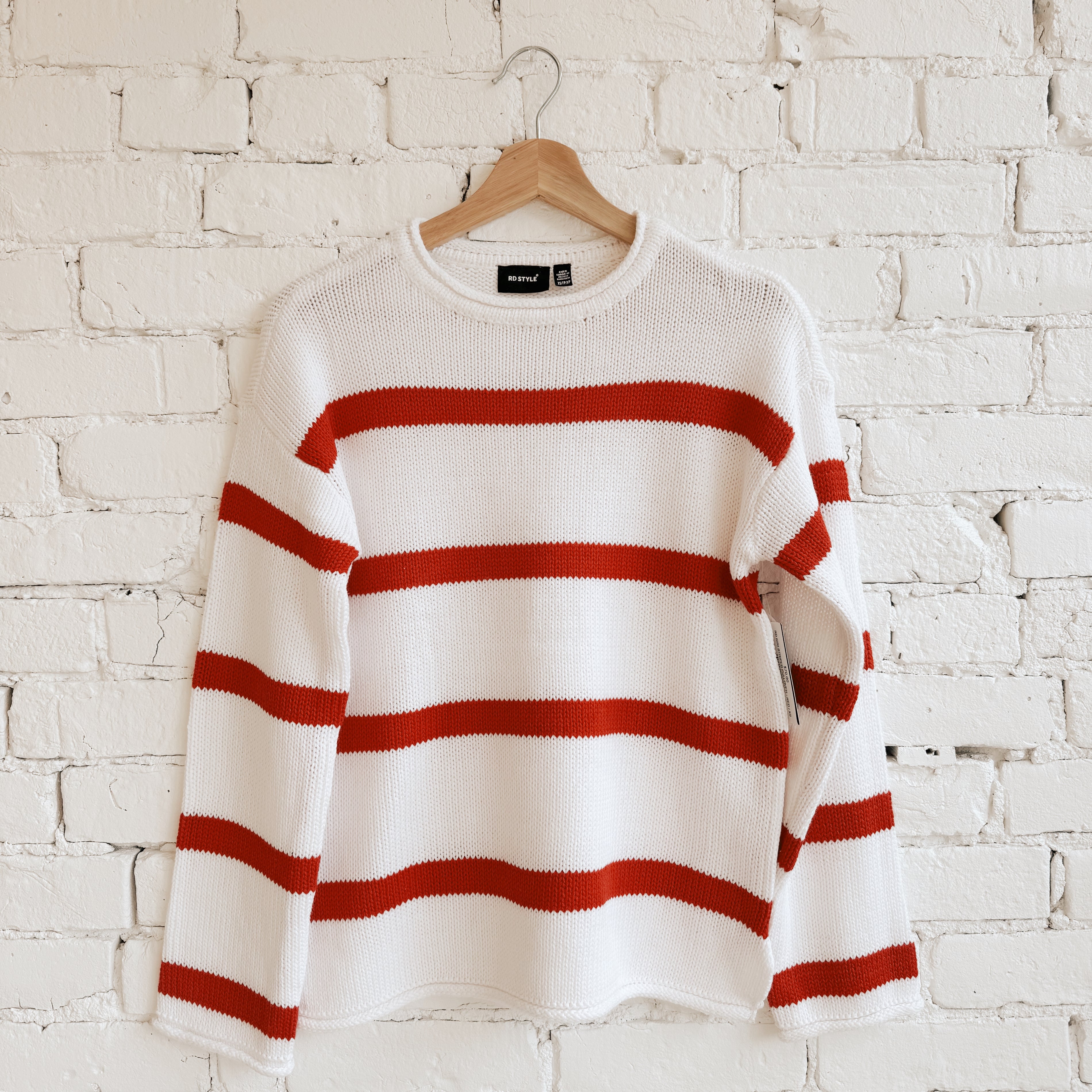 RD KIRI STRIPED PULLOVER - RED