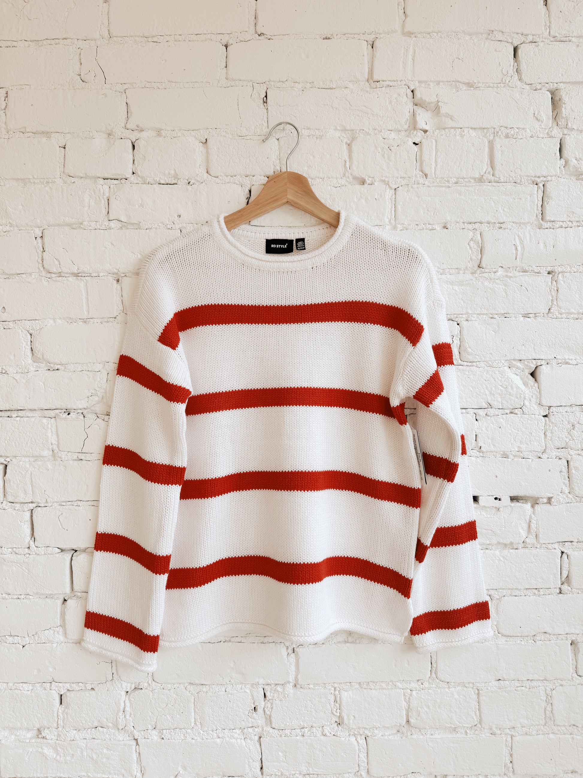 RD KIRI STRIPED PULLOVER - RED