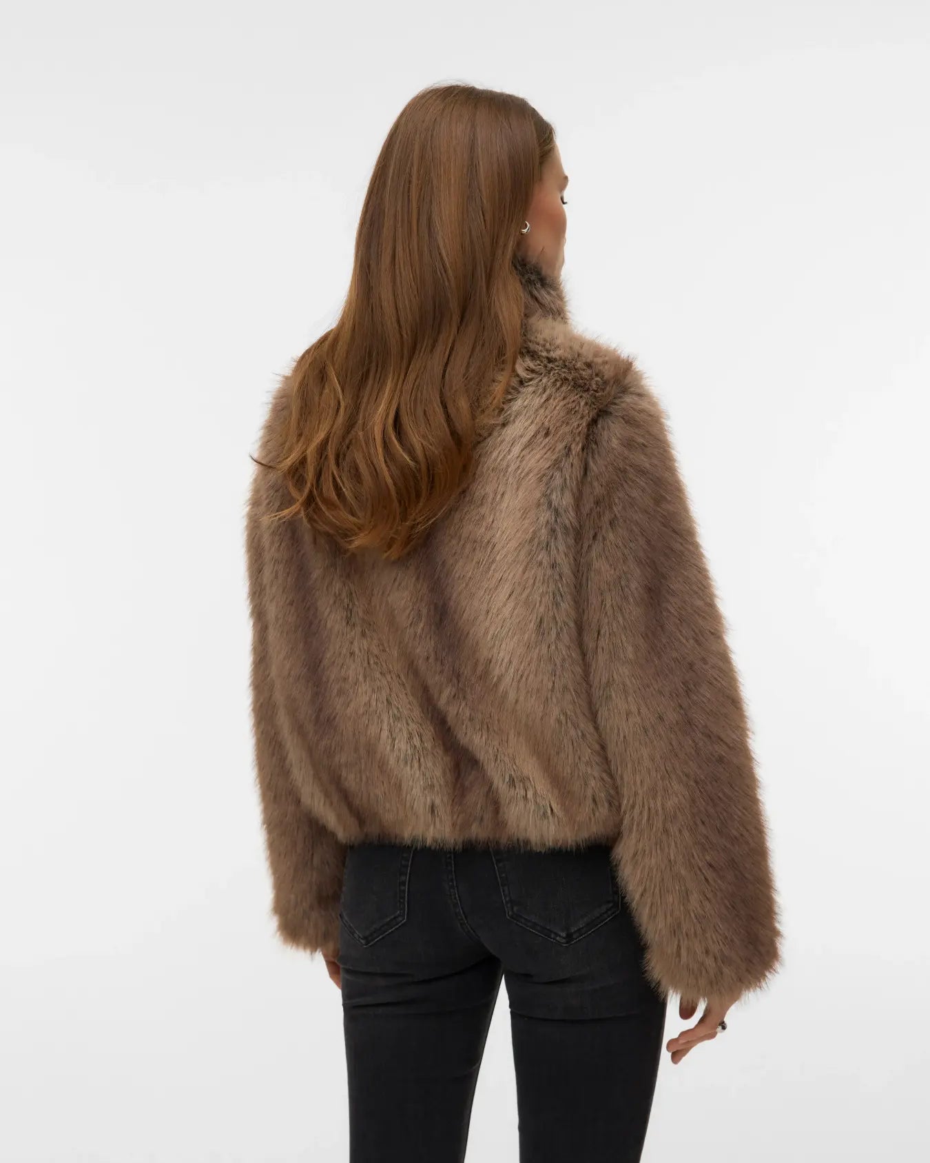 VM SASCHA FAUX FUR JACKET - SILVER MINK