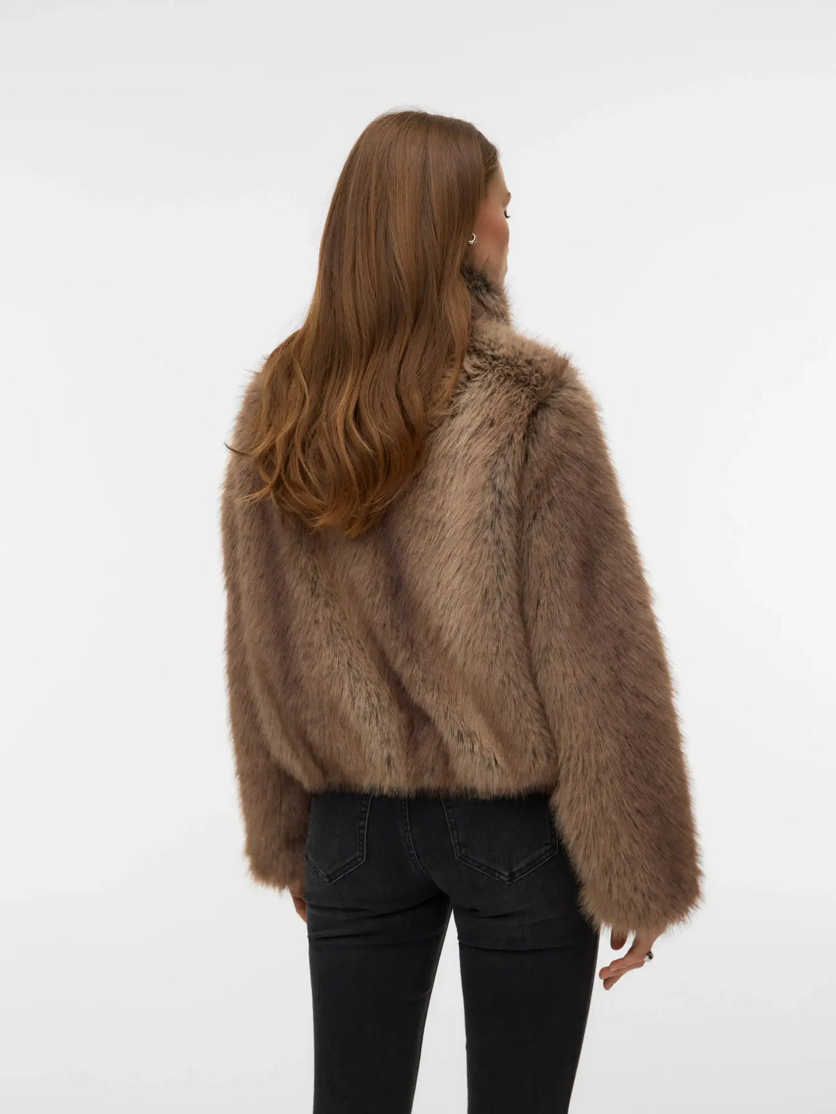 VM SASCHA FAUX FUR JACKET - SILVER MINK