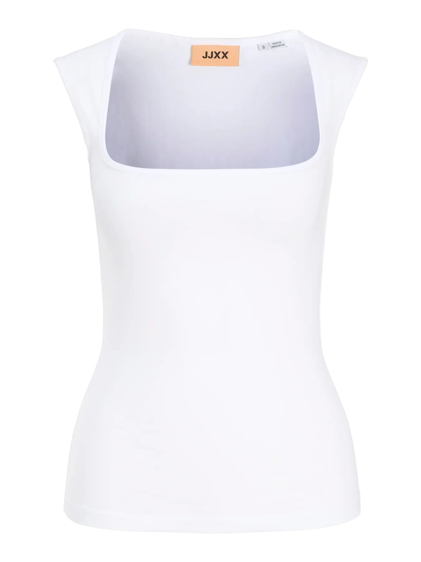 JJXX ISABELLA SQ NECK TOP - BRIGHT WHITE