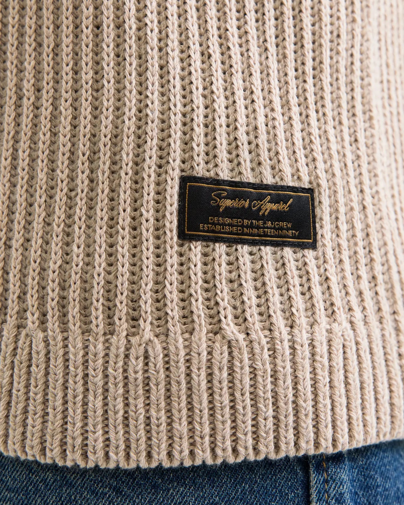 JJ DOVER KNIT CREW NECK PULLOVER - MOONBEAM