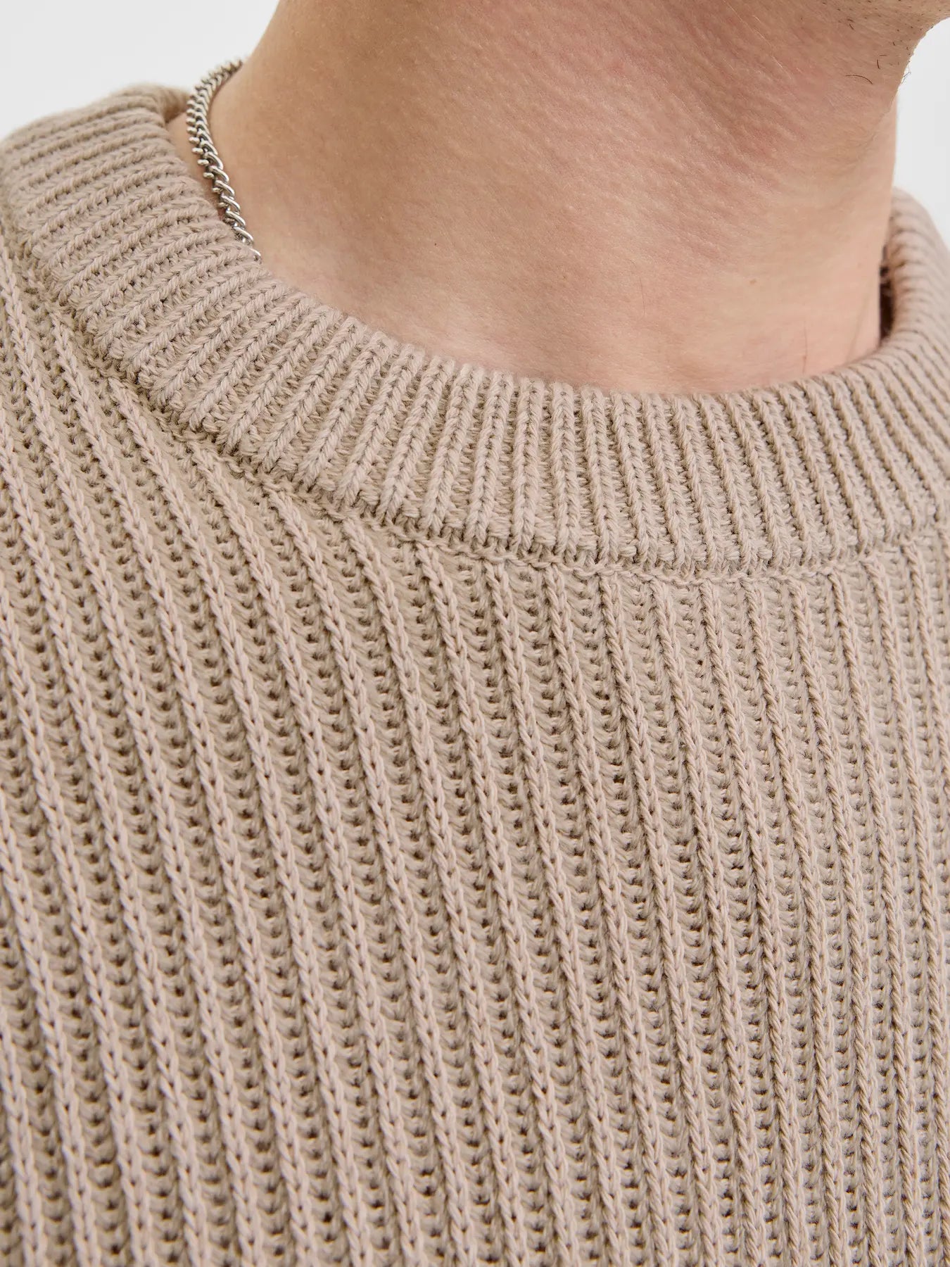 JJ DOVER KNIT CREW NECK PULLOVER - MOONBEAM