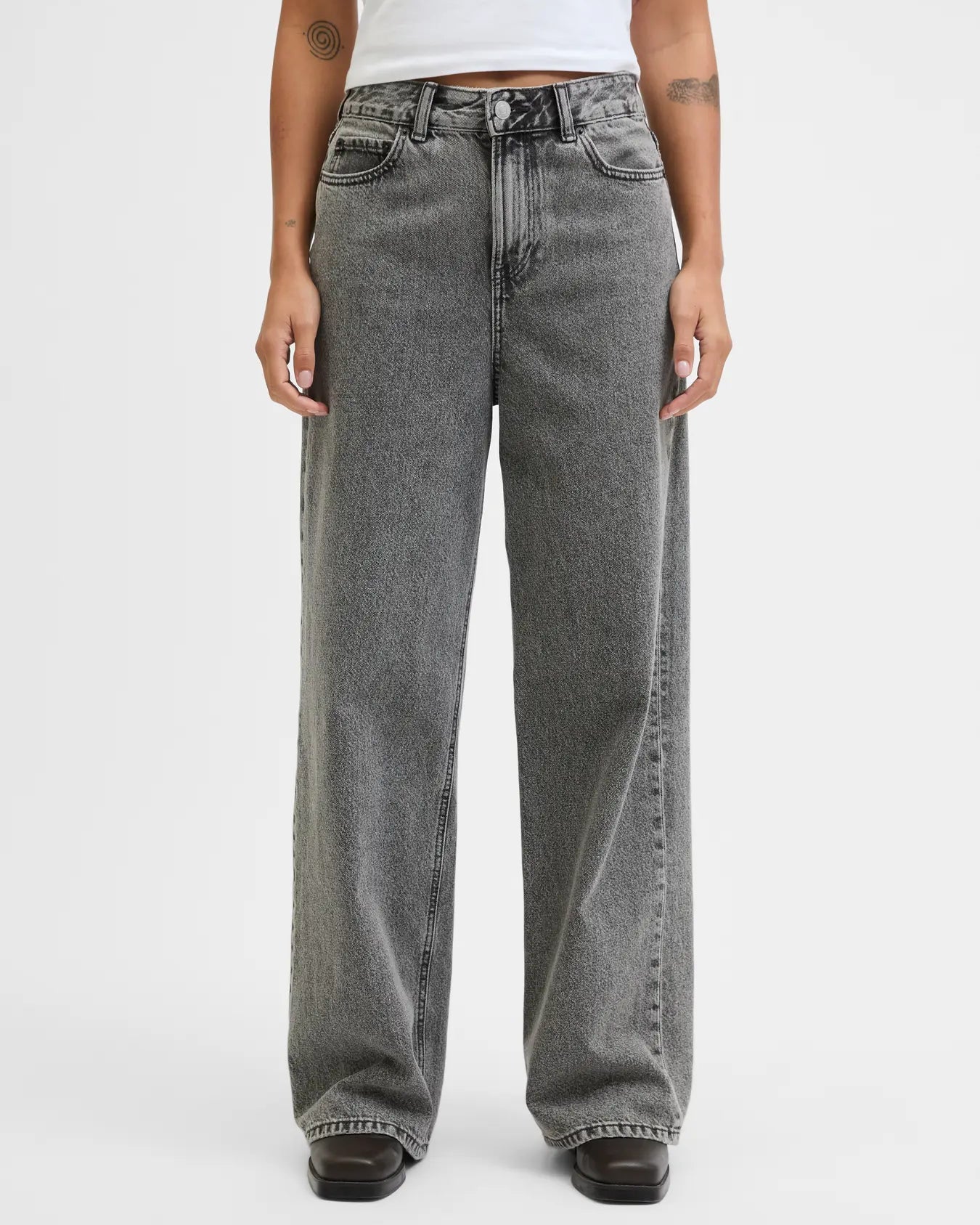 JJXX TOKYO WIDE JEANS - GREY DENIM