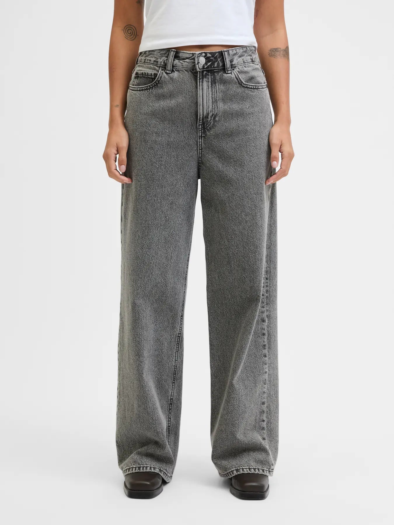 JJXX TOKYO WIDE JEANS - GREY DENIM