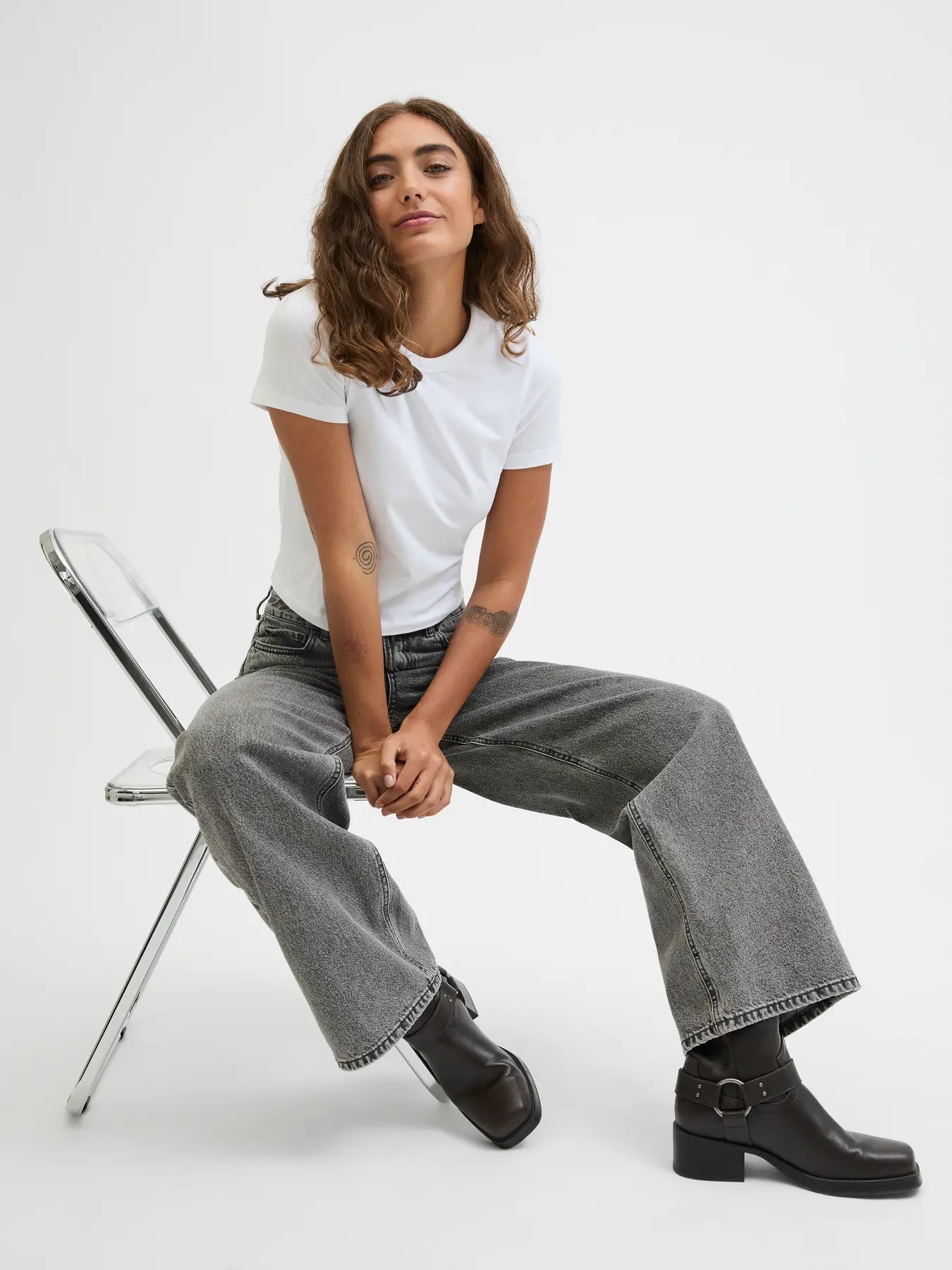 JJXX TOKYO WIDE JEANS - GREY DENIM