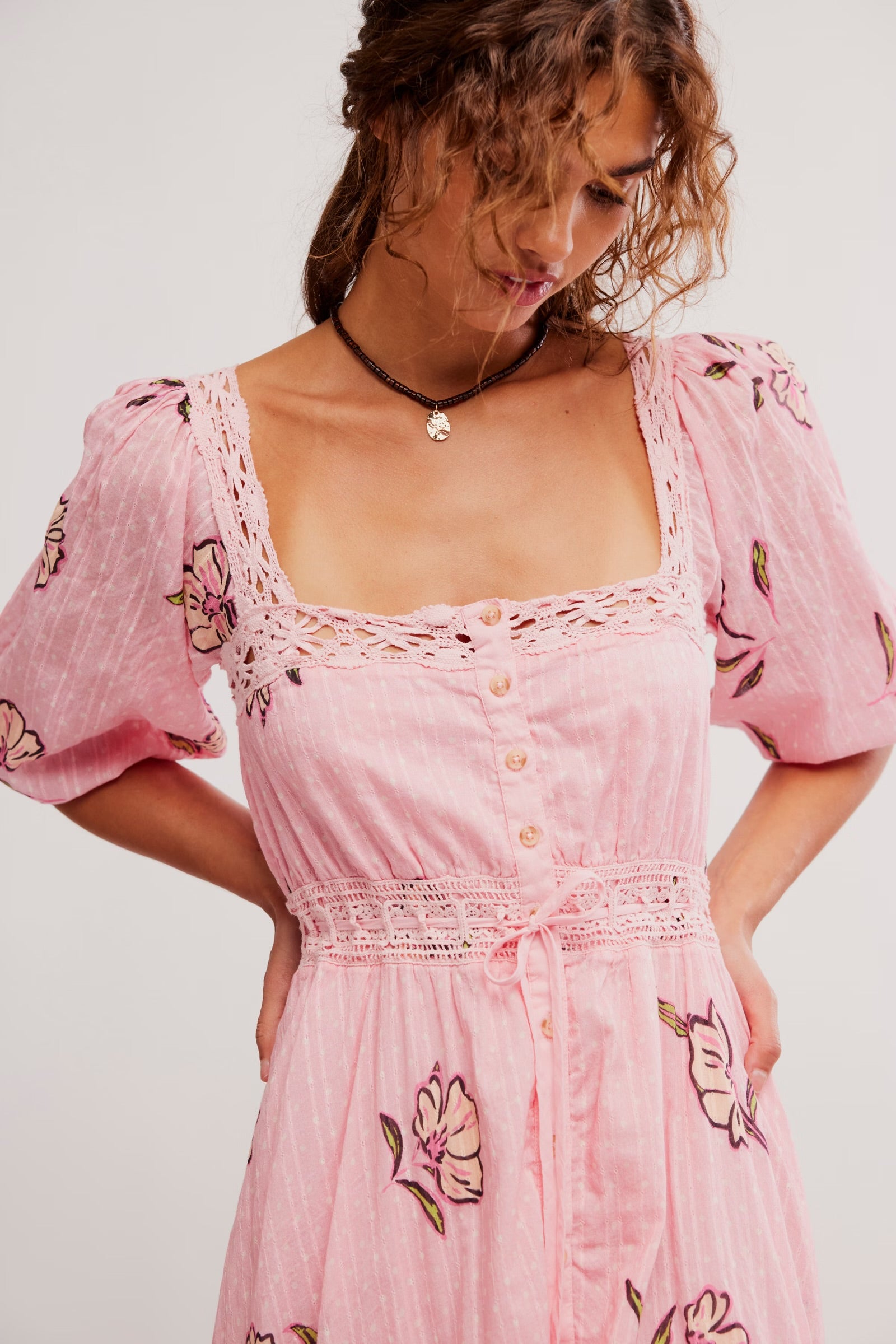 FREE PEOPLE MORNING MEADOWS MAXI DRESS - BLUSHING PINK