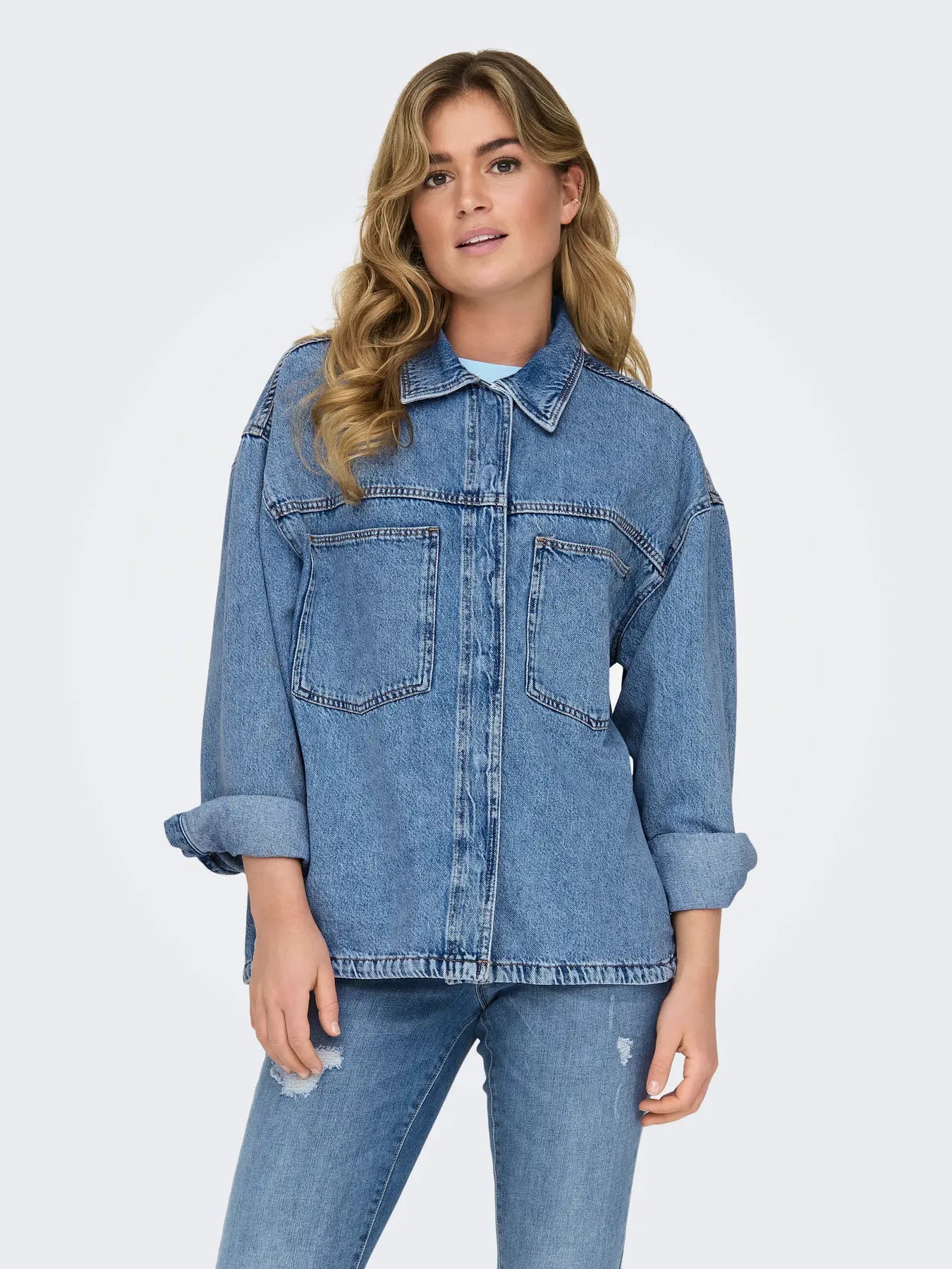 ONLY EMMIE DENIM SHIRT - LIGHT BLUE