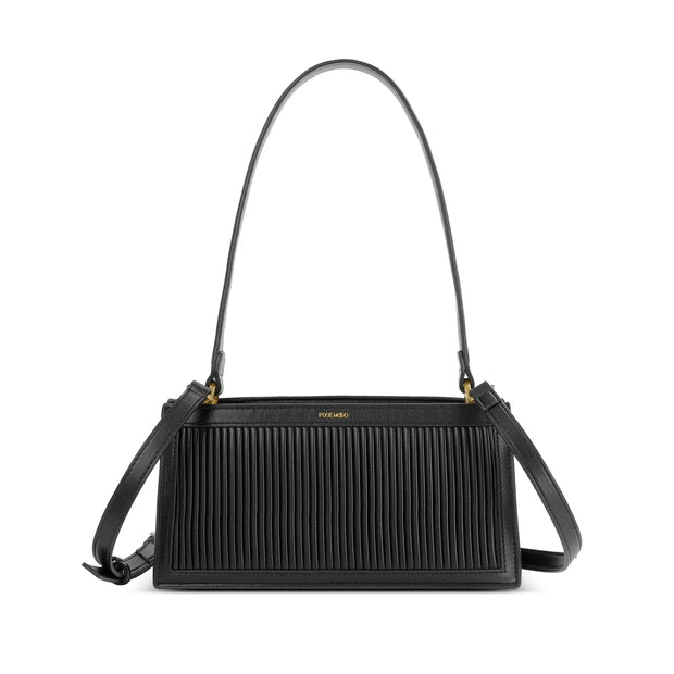 PIXIE MOOD ABIGAIL CLUTCH - BLACK PLEATED