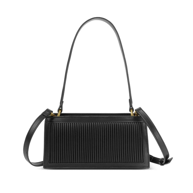 PIXIE MOOD ABIGAIL CLUTCH - BLACK PLEATED