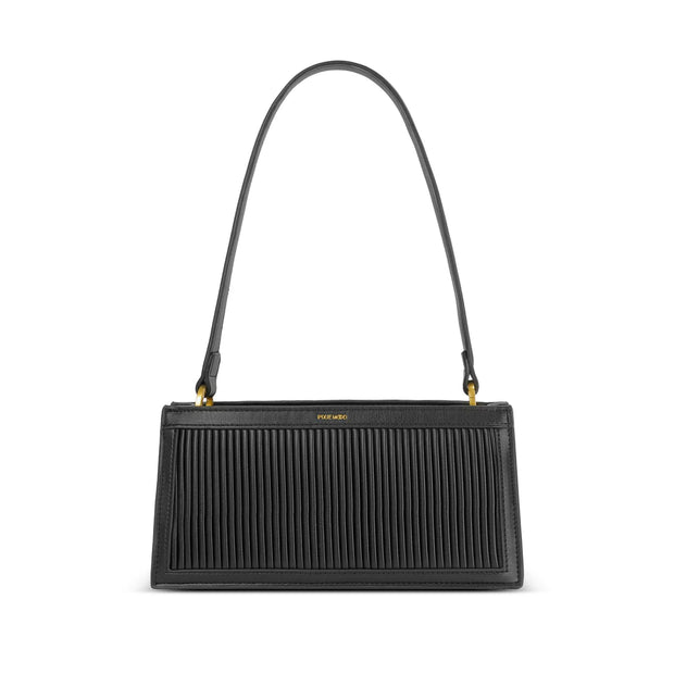 PIXIE MOOD ABIGAIL CLUTCH - BLACK PLEATED