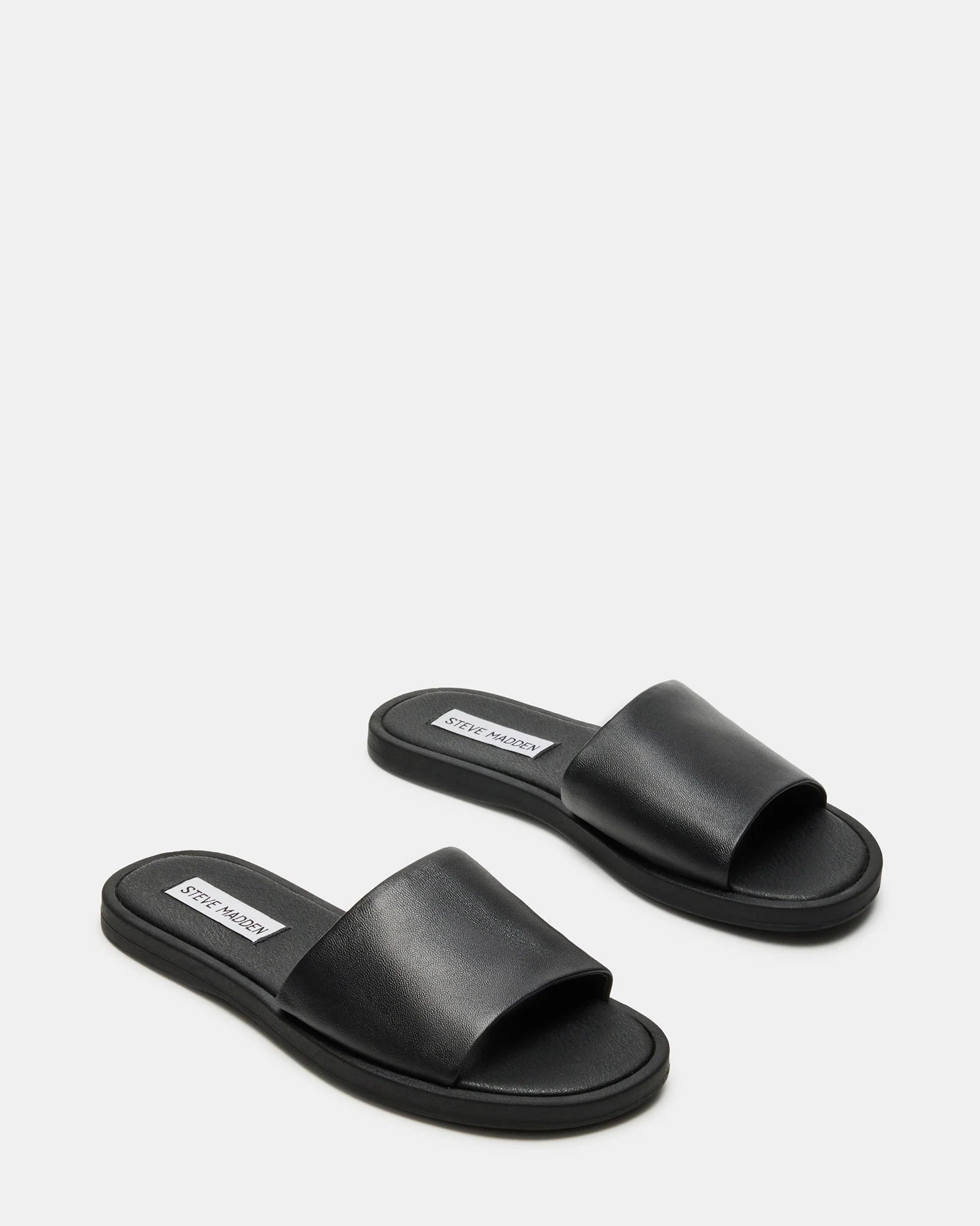 STEVE MADDEN KAYA SLIDES - BLACK