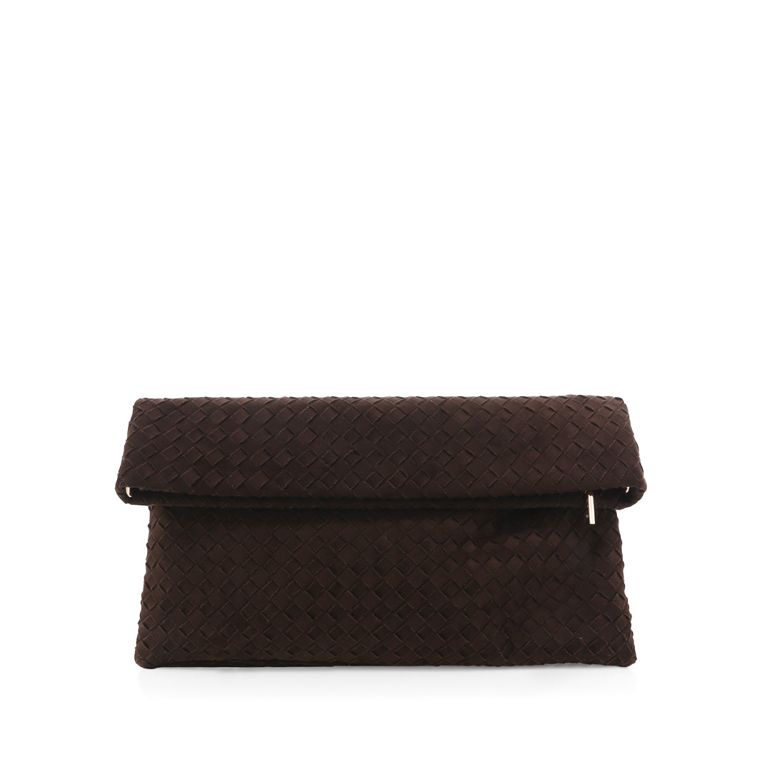 BILLINI ALICIA CLUTCH BAG - CACAO SUEDE